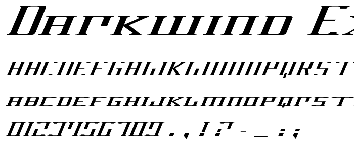 DarkWind Expanded Italic police